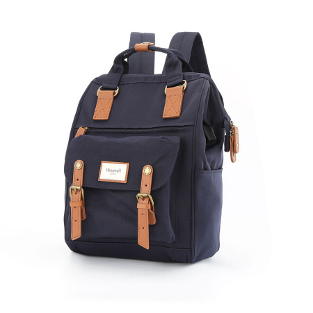 Rucsac încăpător din poliester impermeabil într -o culoare albastru bleumarin cu buzunar laptop - Himawari PTR-9018-06 [1]
