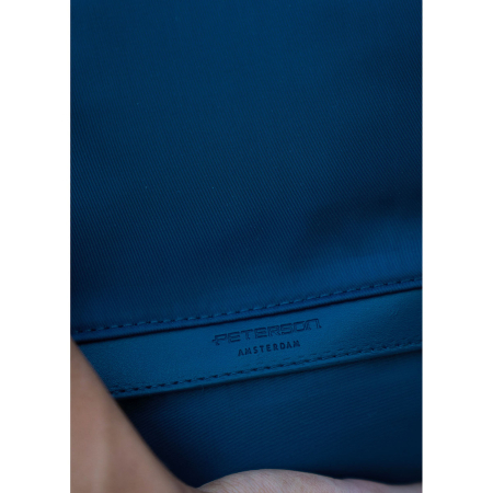 Rucsac de damă din nailon și piele ecologică de culoare bleumarin, cu închidere cu fermoar - Peterson PTR-PTN JN-12-0207 NAVY [11]