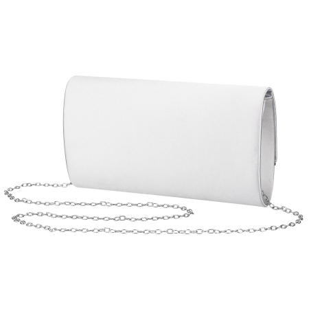 Geantă tip clutch de damă, realizată în culoarea argintie, suspendată pe un lanț de argint - Rovicky PTR-R-XS028-3-0689 SILVE [2]