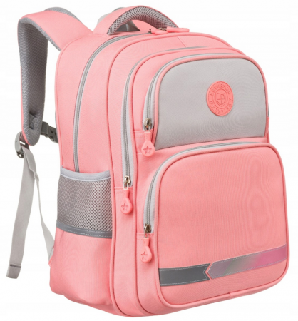 Rucsac de scoala roz din poliester respirabil - Peterson PTR-PTN PS1-6043 PI [0]