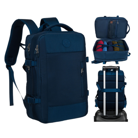 Rucsac de călătorie bleumarin cu port USB - Peterson PTR-PTN 24421-5098 NAVY [1]
