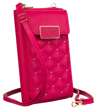 Genti Dama - Mini geanta-portofel de dama din piele ecologica - 4U Cavaldi PTR-M-09-1163 MAGENTA