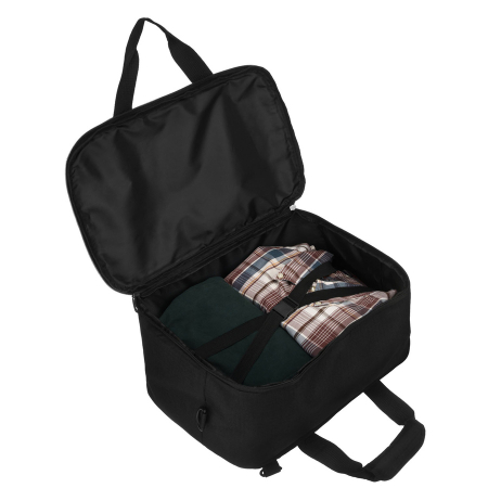 Rucsac de călătorie negru cu închidere cu fermoar, perfect pentru bagajul de mână - Peterson PTR-PTN WRONA-9638 BLACK [20]