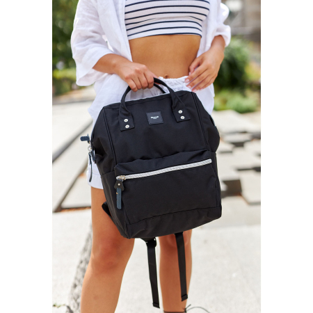 Rucsac negru, practic și spațios pentru laptop, cu port USB - Himawari PTR-1881-05(1) [1]
