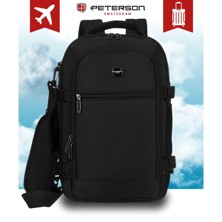 Rucsac negru de călătorie, perfect pentru bagajul de mână - Peterson PTR-PTN GAWRON-4-9614 BL [3]