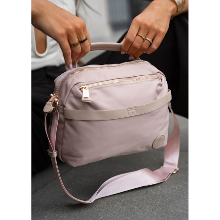 Geantă de damă din nylon roz cu închidere cu fermoar - Peterson PTR-PTN JN-13-0276 PINK [2]