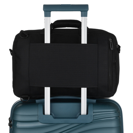 Rucsac de călătorie negru cu închidere cu fermoar, perfect pentru bagajul de mână - Peterson PTR-PTN WRONA-9638 BLACK [11]