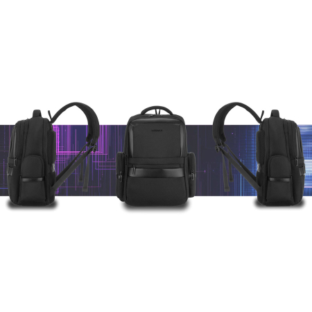 Rucsac de călătorie negru din poliester cu bretele reglabile - Peterson PTR-PTN HY243-7062 BLACK [10]