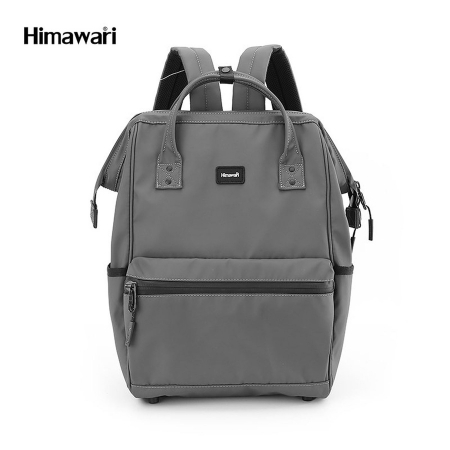 Import - Rucsac de nylon impermeabil într -o culoare gri închis echipat cu un port USB - Himawari PTR-1884-02