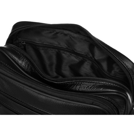 Geanta barbateasca din piele neagra cu buzunare exterioare - Rovicky PTR-R-13208-2099 BLACK [4]