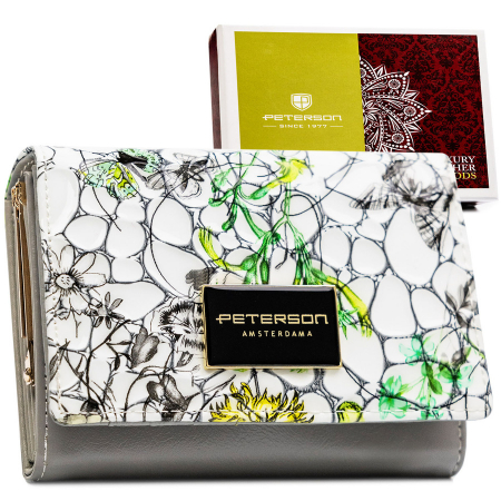 Portofele Dama - Portofel dama din piele naturala Peterson PTR-PTN PH30-LFL-7209 GR