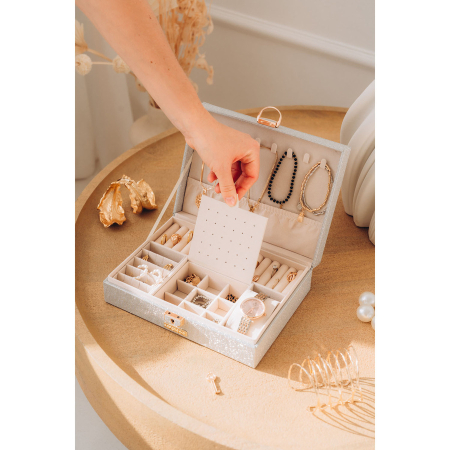 Cutie de bijuterii din argint cu cheie și zăvor - Peterson PTR-PTN SZK-13-6018 SILV [5]