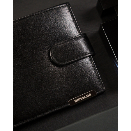Portofel din piele naturala pentru barbati Ronaldo PTR-RM-01L-BDF-BL BLACK [3]