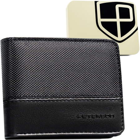 Portofele Barbati - Portofel din piele pentru barbati Peterson PTR-PTN EH-02Z BLACK-BLA