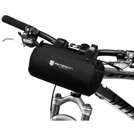 Sporting Goods  - Geantă de bicicletă neagră, impermeabilă, pentru ghidon - Peterson PTR-PTN ML08-FAB-7684 BL