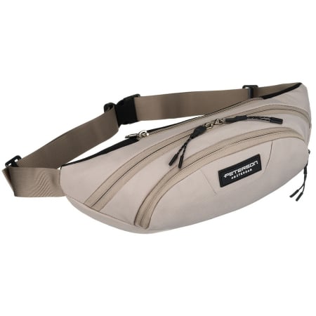 Accesorii Barbati - Geantă sport practică, tip borseta din poliester gri deschis, cu curea reglabilă - Peterson PTR-PTN SWY-01-8542 L.GR