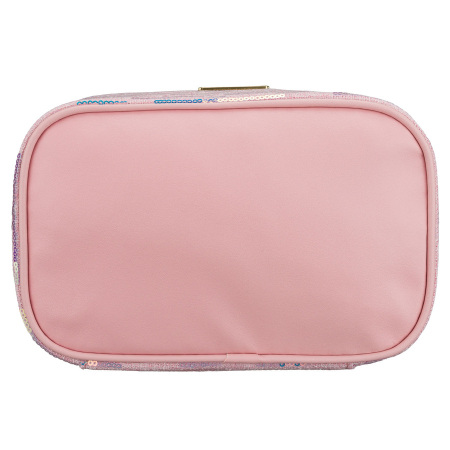 Geantă cosmetică de călătorie din material sintetic roz, decorată cu paiete - Peterson PTR-PTN KOS-DA-18-3538 P [7]