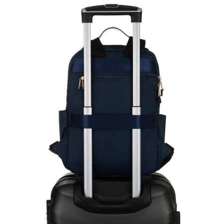 Rucsac de damă din nylon bleumarin cu mâner pentru prindere la valiză - Peterson PTR-PTN JN-09-0054 NAVY [8]