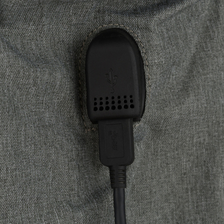 Rucsac spațios pentru mame, fabricat din poliester gri, echipat cu port USB - Peterson [23]