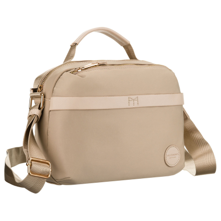 Apparel & Accessories  - Geantă de damă bej din nylon, cu un singur compartiment, închidere cu fermoar - Peterson PTR-PTN JN-13-0245 BEIGE
