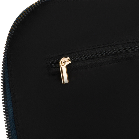 Rucsac de damă din nailon și piele ecologică de culoare bleumarin, cu închidere cu fermoar - Peterson PTR-PTN JN-12-0207 NAVY [18]