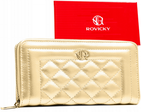 Portofele Dama - Portofel dama din piele Rovicky PTR-R-PRK-03-HRH-3099 GO
