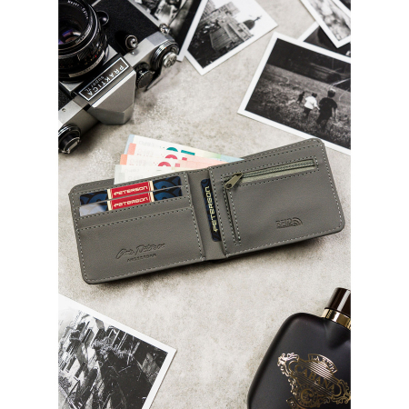 Portofel din piele pentru barbati Peterson PTR-PTN EH-02Z D.GR-D.GR [5]