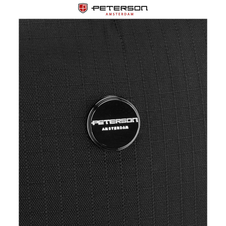 Rucsac de călătorie negru cu închidere cu fermoar, perfect pentru bagajul de mână - Peterson PTR-PTN WRONA-9638 BLACK [23]