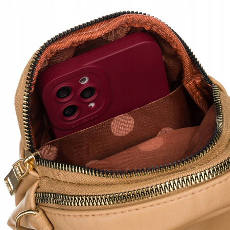 Geanta de mana mini de dama din piele ecologica maro cu , curea detasabila - Rovicky PTR-R-MBV-02-6168 KA [5]