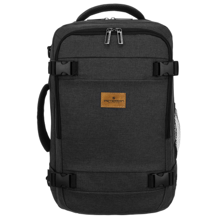 Rucsac negru din poliester, spațios și potrivit pentru călătorii, perfect pentru bagajul de mână - Peterson PTR-PTN SIKORKA-6460 BLA [2]