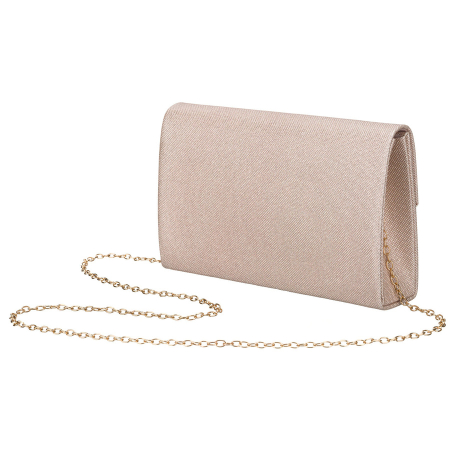 Geantă elegantă și strălucitoare pentru femei, din material sintetic, de culoare bej - Rovicky PTR-R-XS030-2-0863 CHAMP [2]