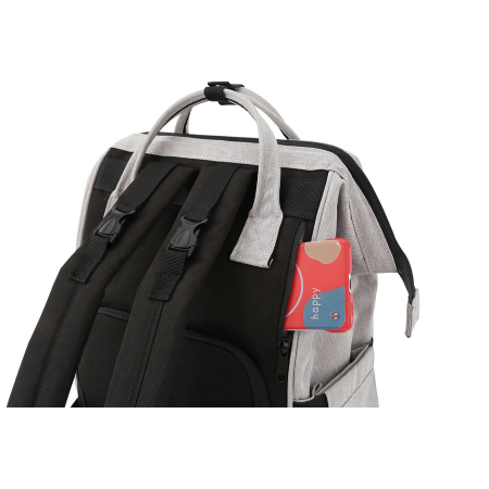 Rucsac gri, spațios pentru femei, din poliester, cu închidere cu fermoar - Himawari PTR-1208-04 [9]