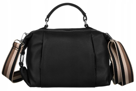 Geanta messenger dama din piele ecologica cu bretele detasabile - Flora&Co PTR-H3605 NOIR [1]