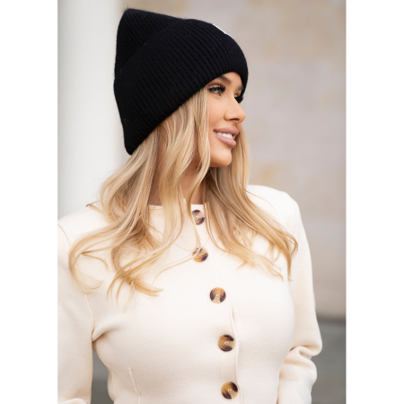 Căciulă beanie de iarnă pentru femei, neagră - Peterson PTR-PTN HAT-10-5486 BLAC [5]