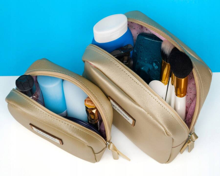 Set doua genti cosmetice dama din piele ecologica - Rovicky PTR-R-261-9381 GOLD [6]