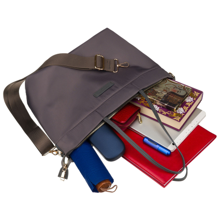 Geantă de damă gri din nailon cu curea detașabilă și reglabilă - Peterson PTR-PTN JN-10-0139 GRAY [13]