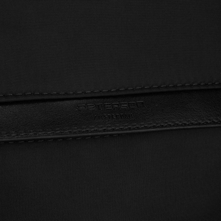 Rucsac negru de damă din nailon și piele ecologică cu bretele reglabile - Peterson PTR-PTN JN-12-0191 BLACK [15]