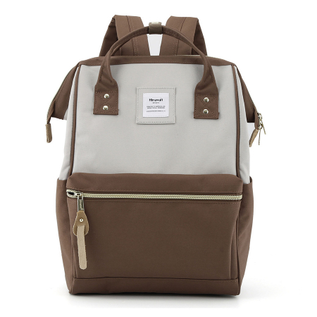 Rucsac clasic, la modă, maro și gri, pentru laptop, cu port USB - Himawari PTR-9001-34 [3]