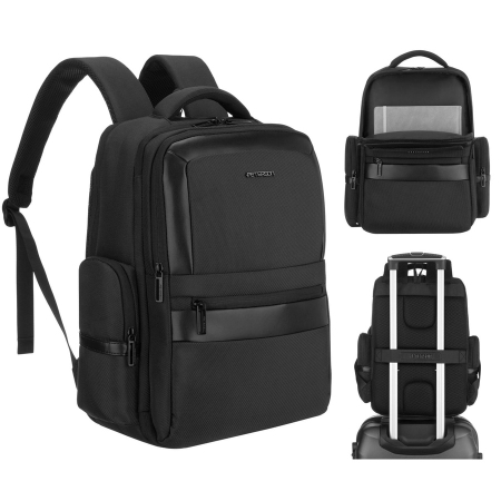 Rucsac de călătorie negru din poliester cu bretele reglabile - Peterson PTR-PTN HY243-7062 BLACK [0]