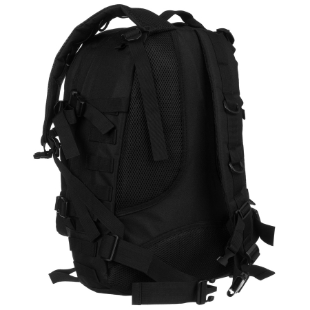 Rucsac militar negru cu bretele reglabile, trei compartimente - Peterson PTR-PTN BL003-8069 BLACK [9]