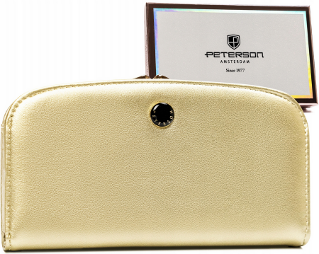 Portofele Dama - Portofel dama din piele Peterson PTR-PTN 1841-F8 GOLD