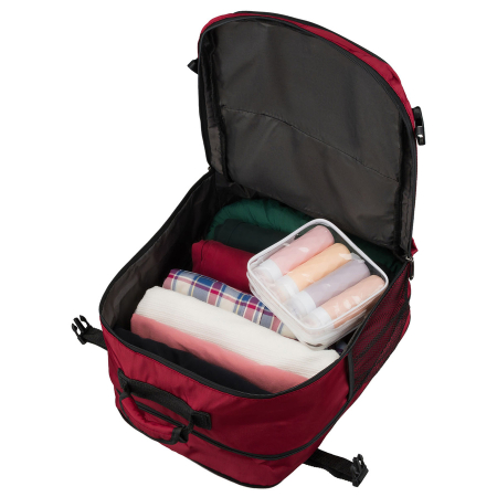 Rucsac de cabină din poliester bordo cu închidere cu fermoar - Peterson Weekender [8]