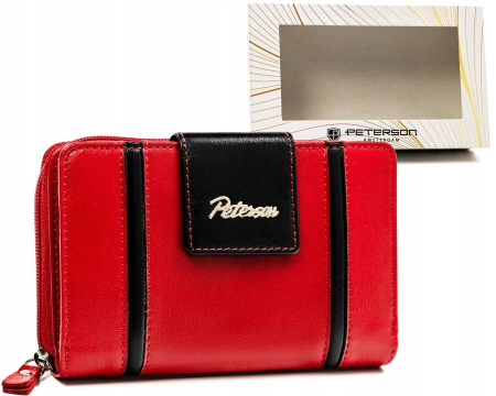 Portofele Dama - Portofel dama din piele naturala Peterson PTR-PTN KA-27-9627 RED/B