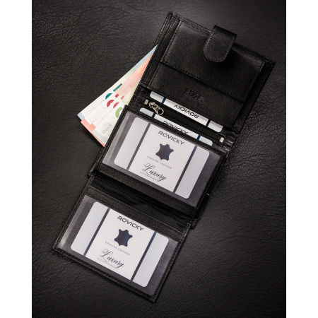 Portofel din piele naturala pentru barbati Ronaldo PTR-RM-03L-BDF-BL BLACK [5]