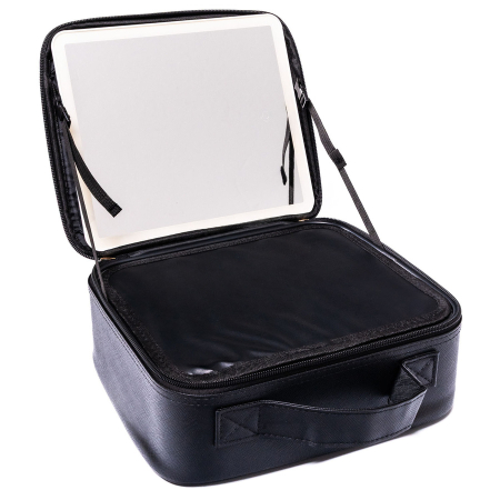 Cutie de bijuterii neagră din piele ecologică, închisă cu fermoar - Peterson PTR-PTN SZK-10-7818 BLAC [9]