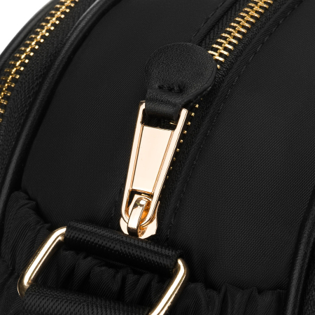 Geantă de damă din nylon, neagră, cu un singur compartiment și șase buzunare - Peterson PTR-PTN JN-15-0337 BLACK [16]