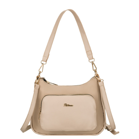 Geantă de damă bej din nailon și piele ecologică, cu mânere și curea detașabilă - Peterson PTR-PTN JN-16-0368 BEIGE [3]