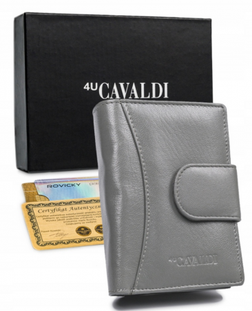 Portofele Dama - Portofel dama din piele naturala Cavaldi PTR-RD-09-GCL-7291 GR