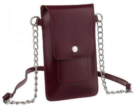 Genti Dama - Mini poseta-portofel din piele naturala - 4U Cavaldi PTR-1642-SB-4738 CHERRY