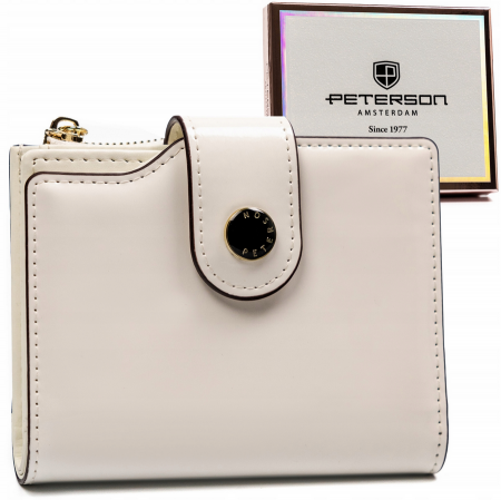 Portofele Dama - Portofel dama din piele Peterson PTR-PTN 012-LAK-5260 WH